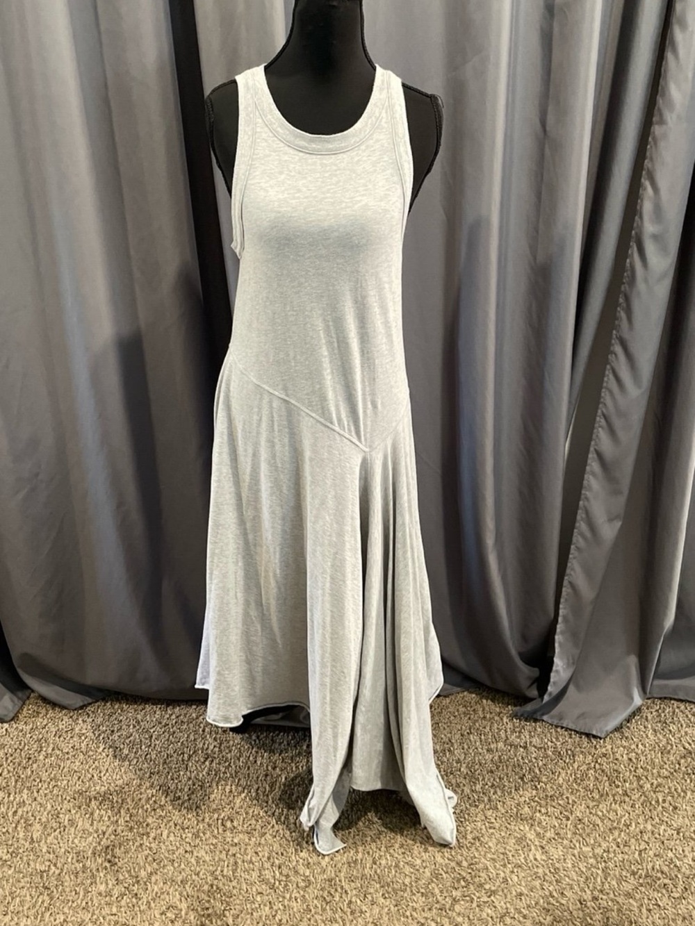 Aerie sleeveless asymmetrical hem maxi dress size large